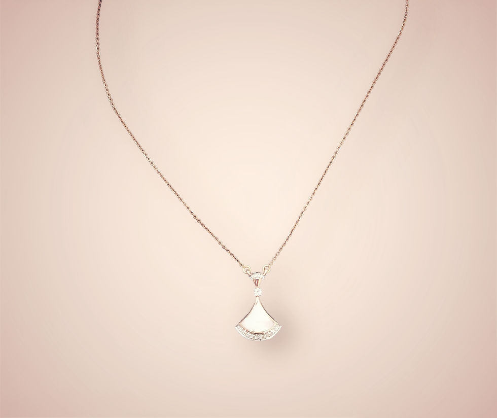 Opalescent Flamboyant triangular Diamond Pendant Set_2