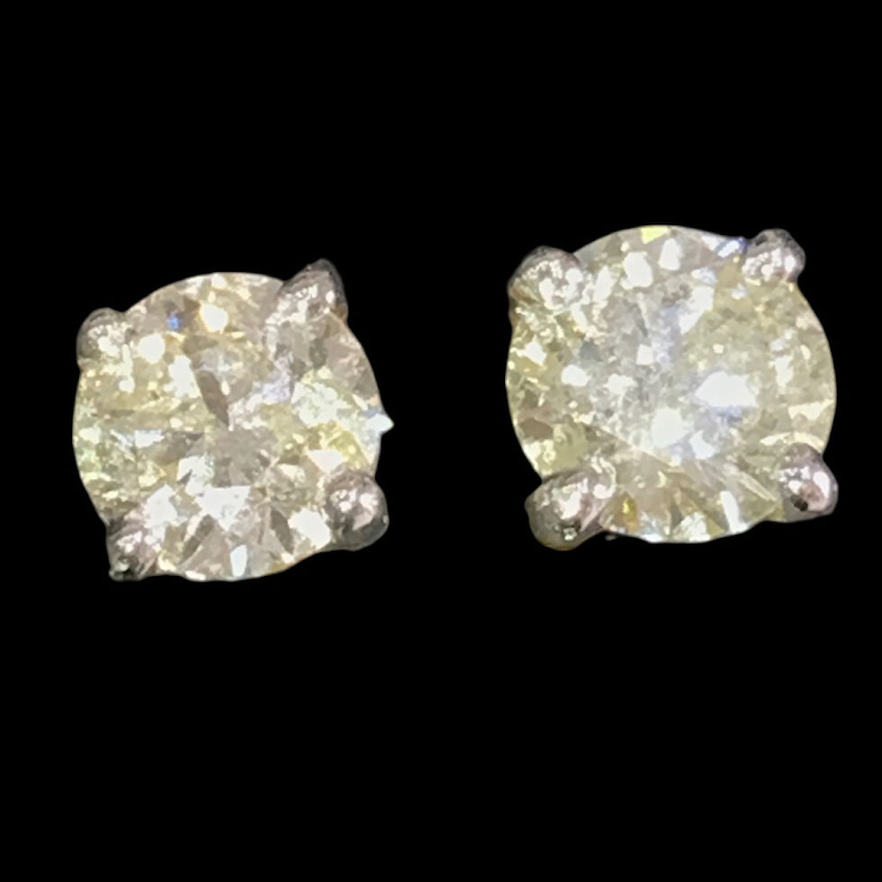 Bedazzling 1.05 Ct 4-prong set round cut natural diamonds stud for daily use