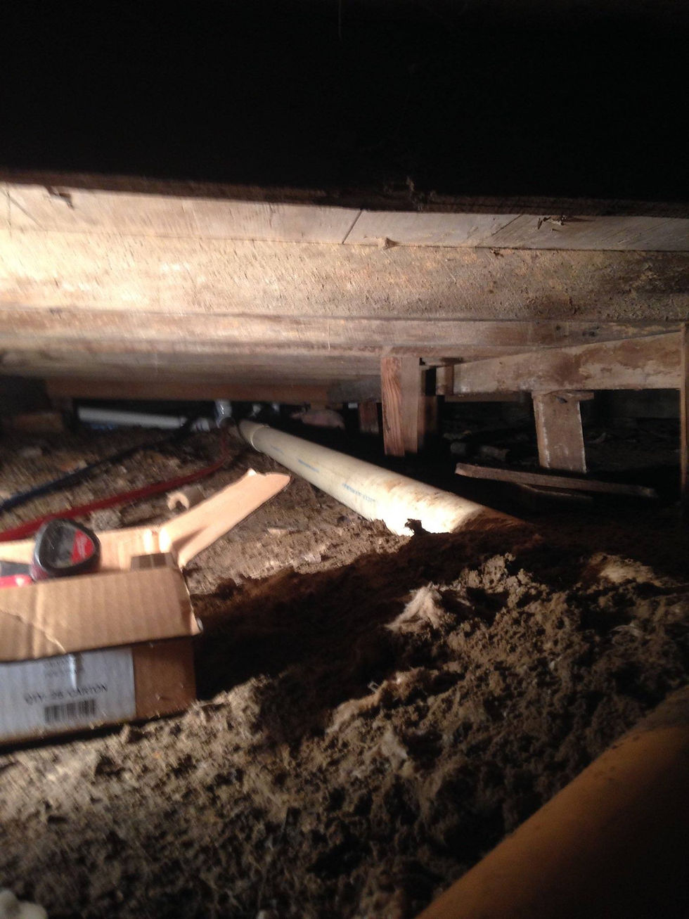 Piping under house