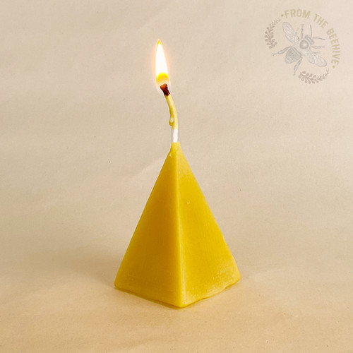 Beeswax Pyramid Candle From The Beehive