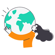 person holding the world