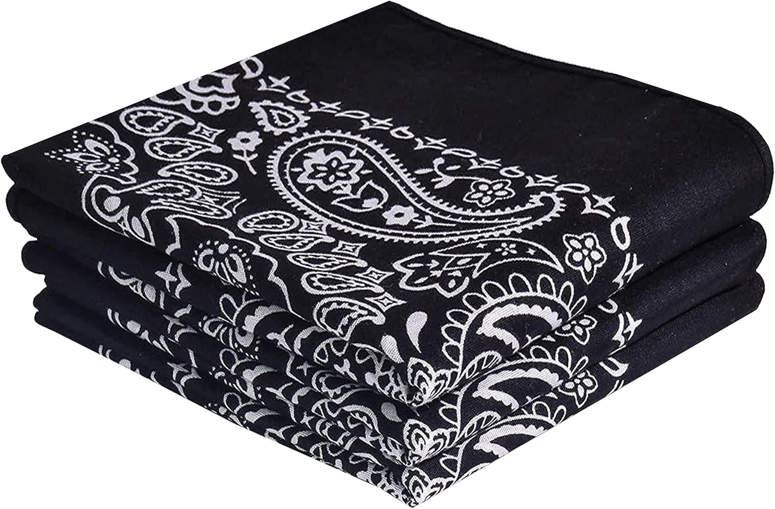 Black n White Print Fabric Cloth Handkerchief
