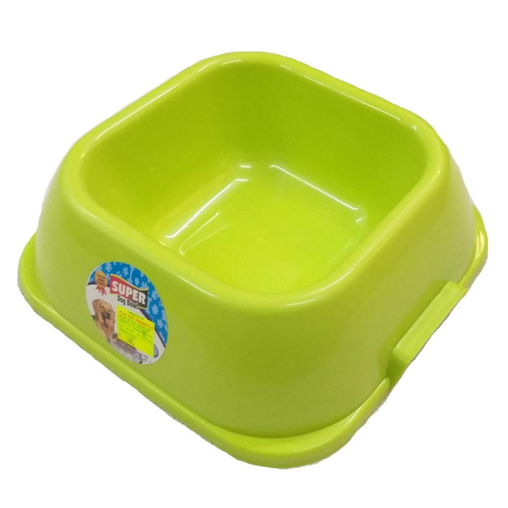 Medium Green Plastic Pet Feed Water Bowl
