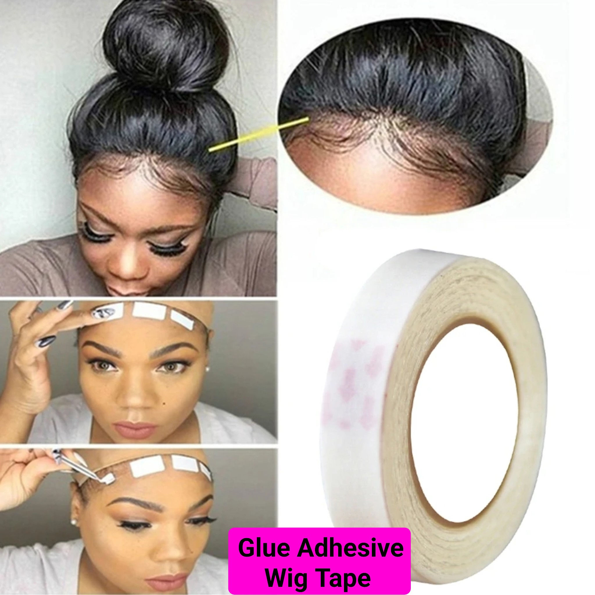 3 Yards Glue Adhesive Wig Tape Roll, 2cm