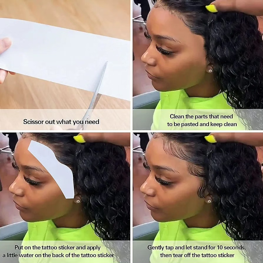 Thumbnail: Hair Tattoo Stickers Temporary Edges