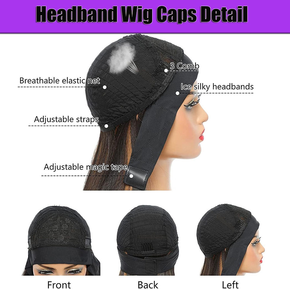Thumbnail: 14" Gray n Black Mix Body Wave Headband Synthetic Wig