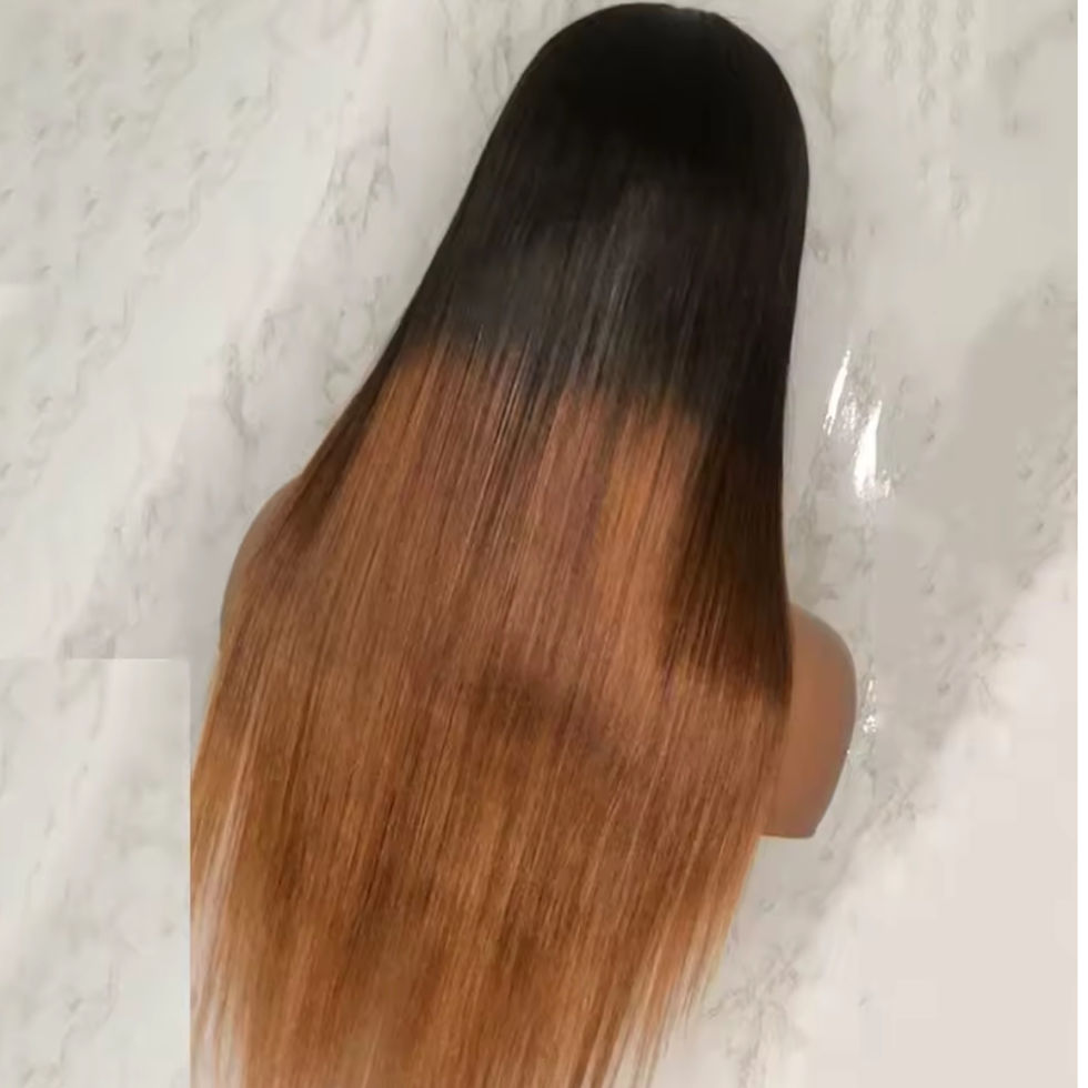 Thumbnail: 22" 1B/30 Straight Human Bang Wig
