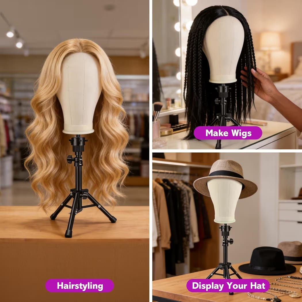 Tabletop Tripod Wig Stand