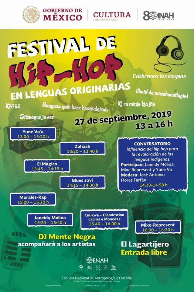 Festival de Hip-Hop en lenguas originarias. ENTRADA GRATUITA.