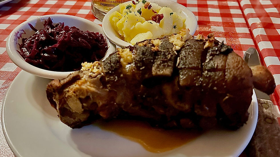Ingredients for the Bavarian Schweinshaxe Recipe (Roasted Pork Knuckle).