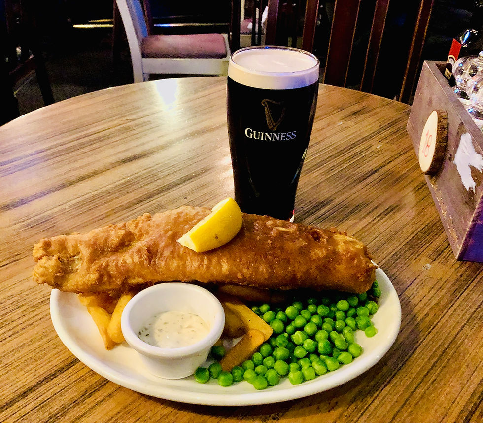 London: Where History Meets the World on a Plate. Classic Fish and Chips and Guinness