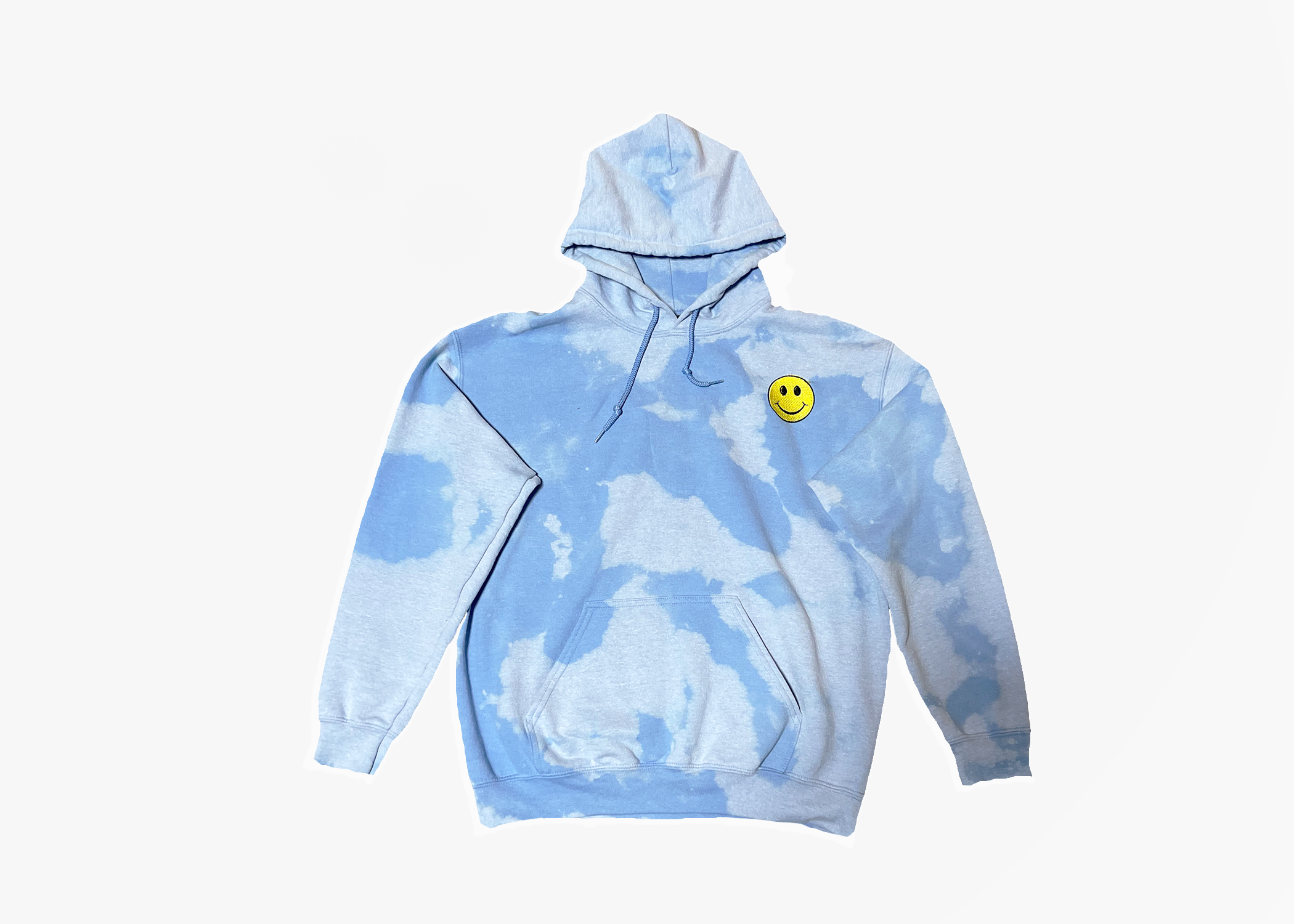 bleach blue hoodie