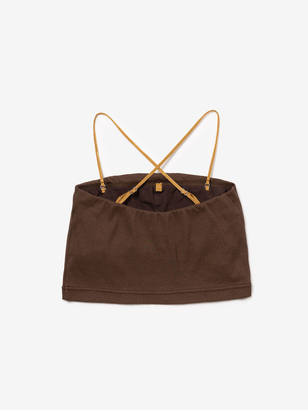 サムネイル： 【skin】Multi Rib Cropped Bra Caramel