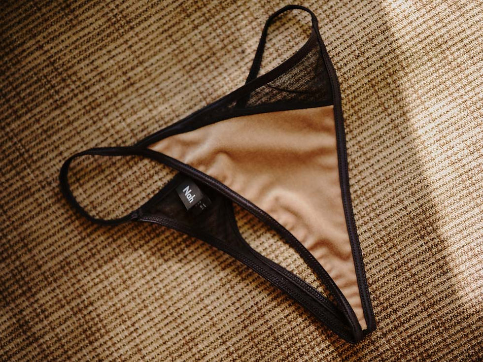 Thumbnail: 【Moya】Velour Mesh Tanga Mocha