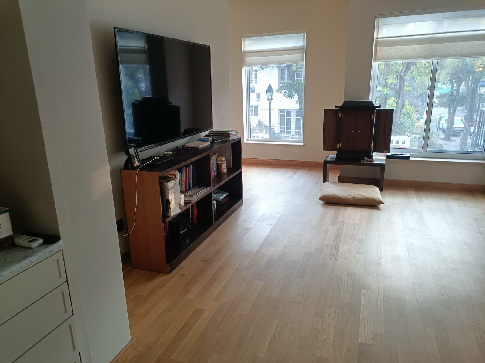 Rich Chestnut Laminate installation by Living Spaces
