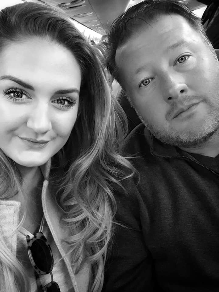 Luke and Kate on a plane