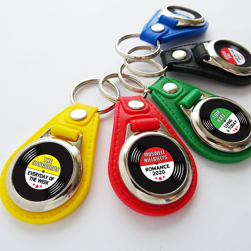 Thumbnail: Personalised Vinyl Record Keyring