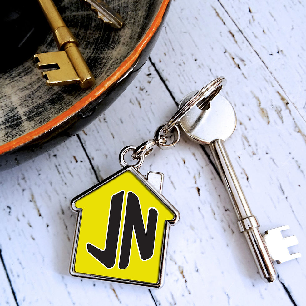 Thumbnail: Personalised Monogram House Keyring