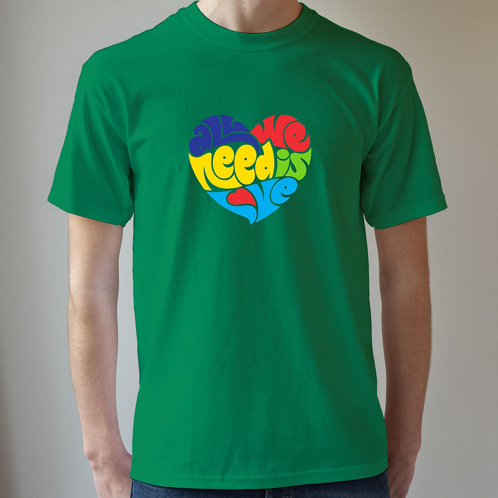 Thumbnail: L G B T All We Need Is Love T Shirt