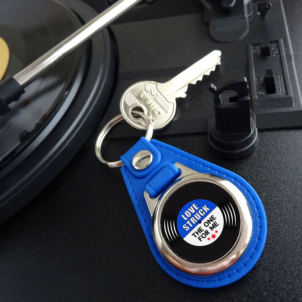 Thumbnail: Personalised Vinyl Record Keyring
