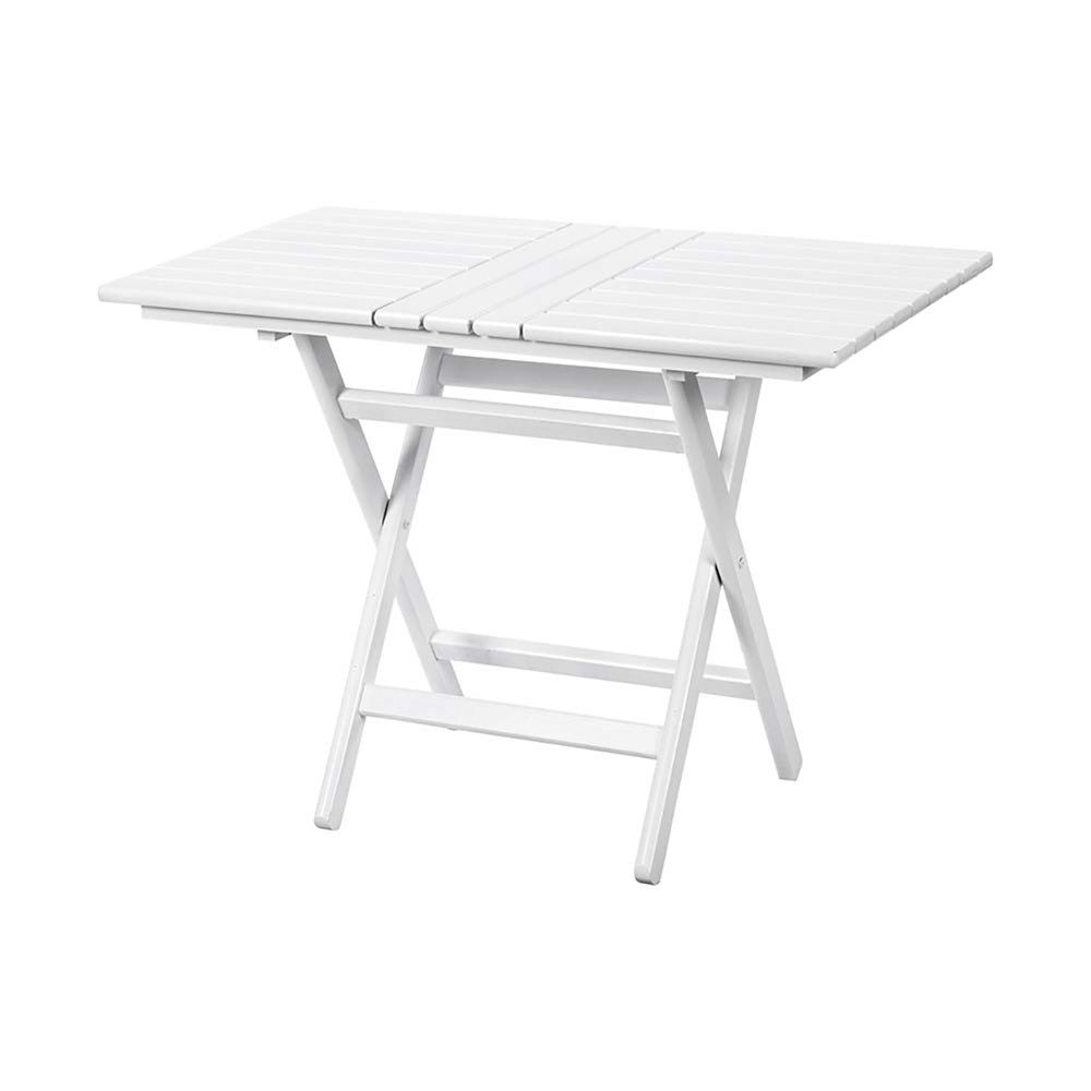 Kaş Ahşap Masa Beyaz - Katlanır Tip Bahçe Masası - Dikdörtgen Ebatlar