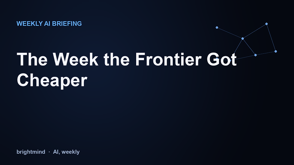 The Week the Frontier Got Cheaper