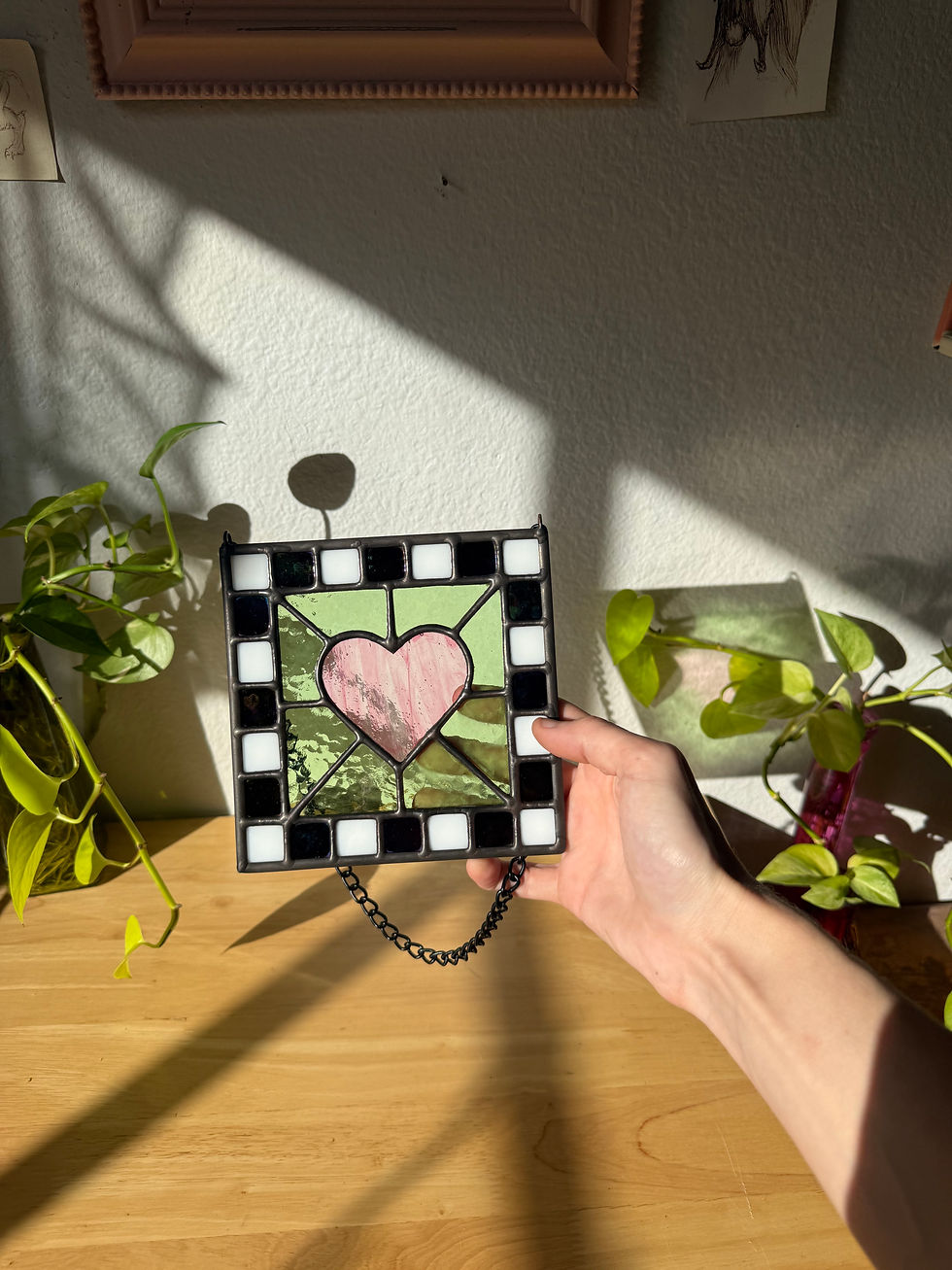 Thumbnail: Green checkered heart  $135