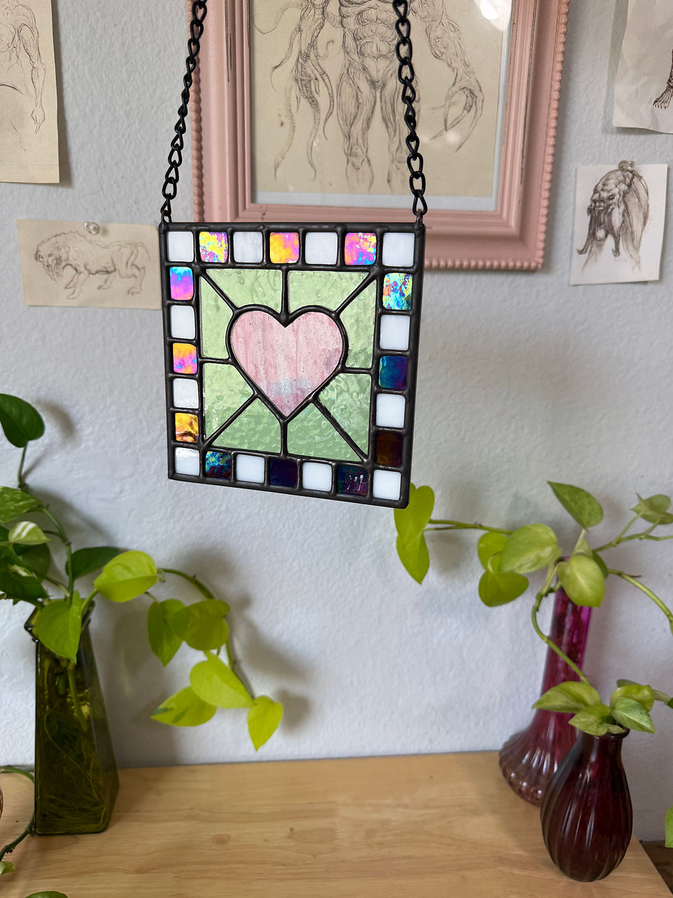 Thumbnail: Green checkered heart  $135