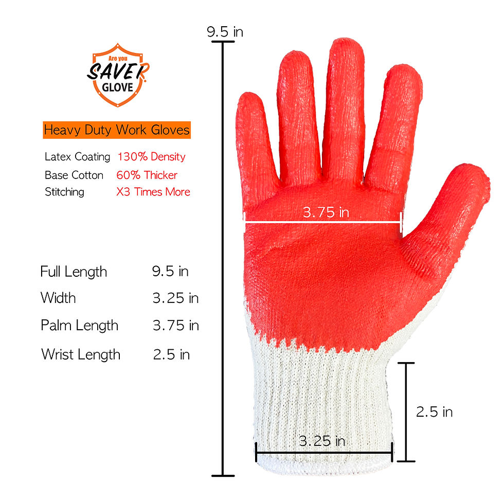 Thumbnail: SAVER 300 Pairs Red Work Gloves- construction and gardening daily safety gloves