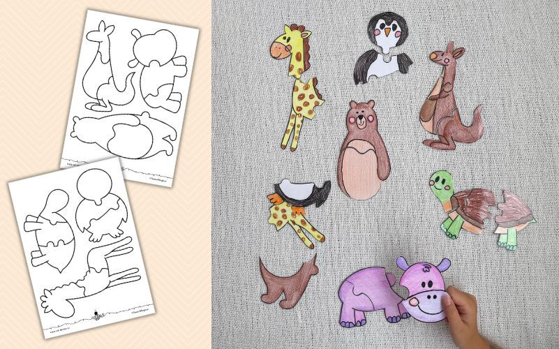 🧩🦒 Puzzle pro nejmenší - zvířátka