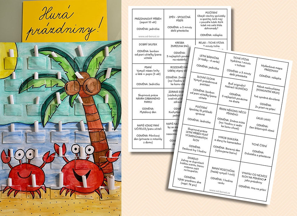 🏖️ Odpočet do letních prázdnin (kalendář s úkoly)