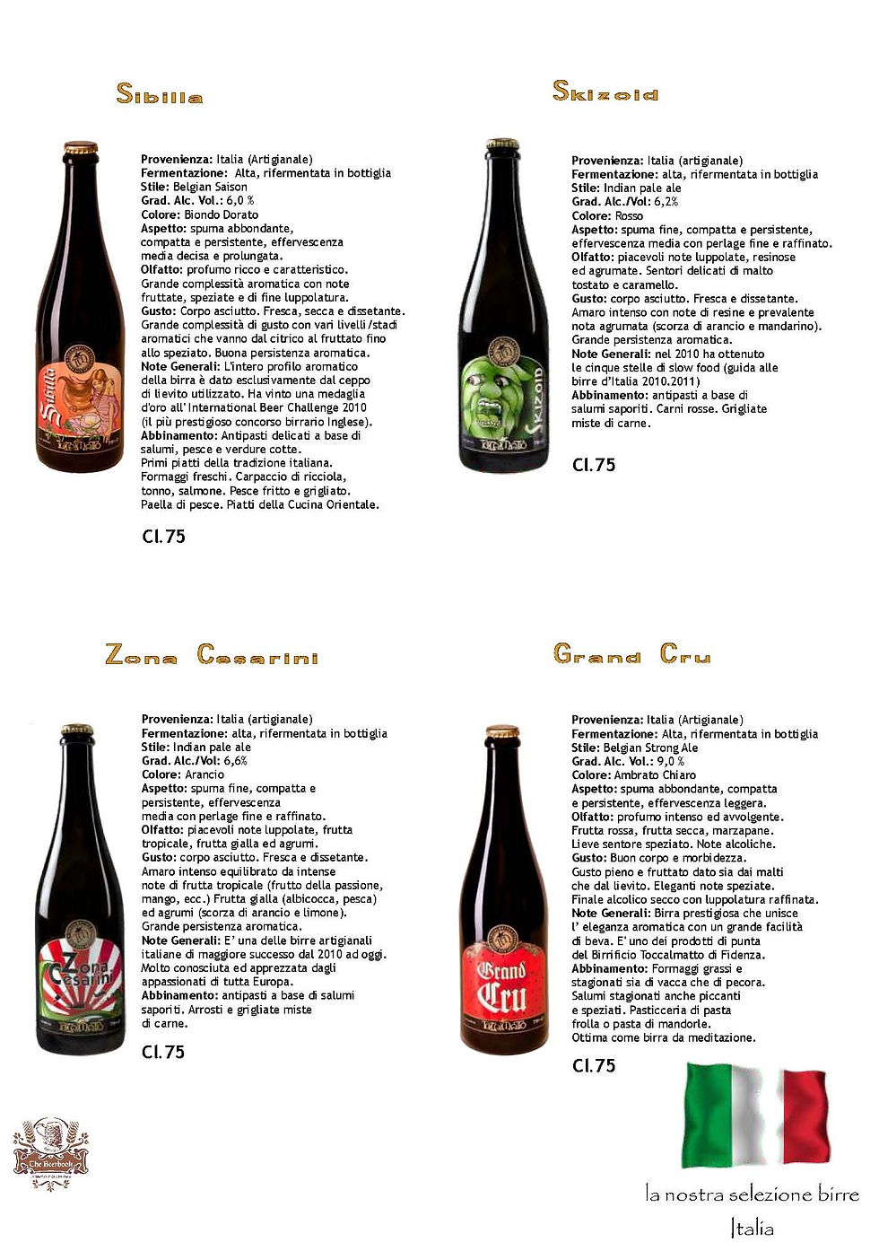 Birre in Bottiglia dall'Italia