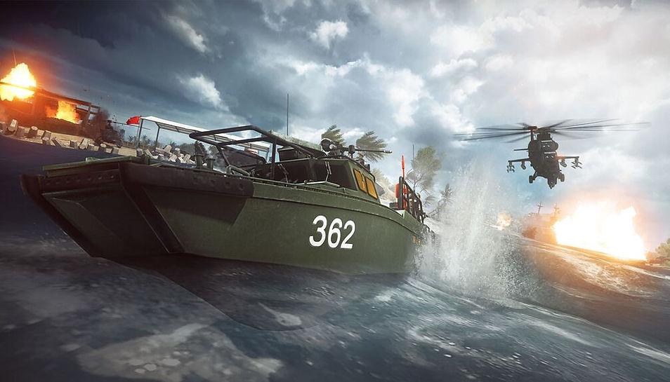 Battlefield 4 Boat And Chopper