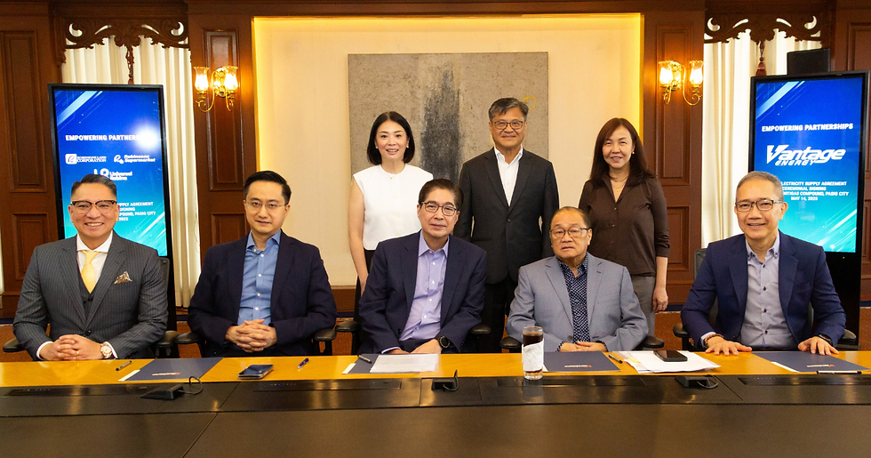 Vantage Energy, Meralco’s affiliate retail electricity supplier, signed a Retail Electricity Supply Agreement to power 35 properties across the Gokongwei Group nationwide.