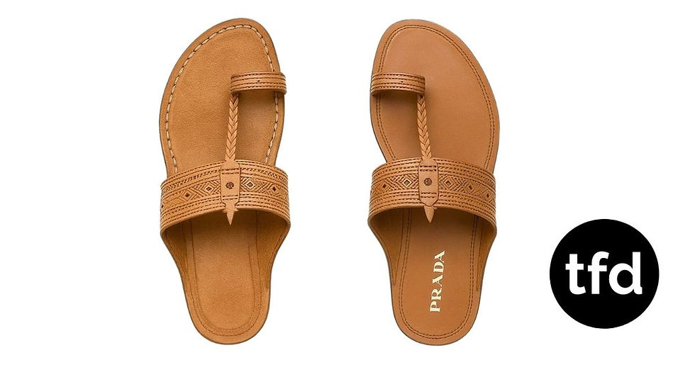 Prada faced criticism six months ago after showing sandals resembling 12th-century Indian footwear, known as Kolhapuri chappals, at a Milan show. (Photo: Save Handloom)