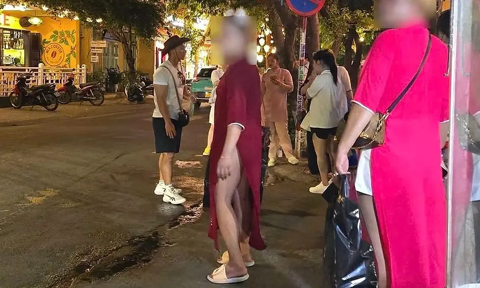 Vietnam heritage town investigates foreign tourist wearing ao dai over bikini