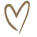 Taupe outline of a heart