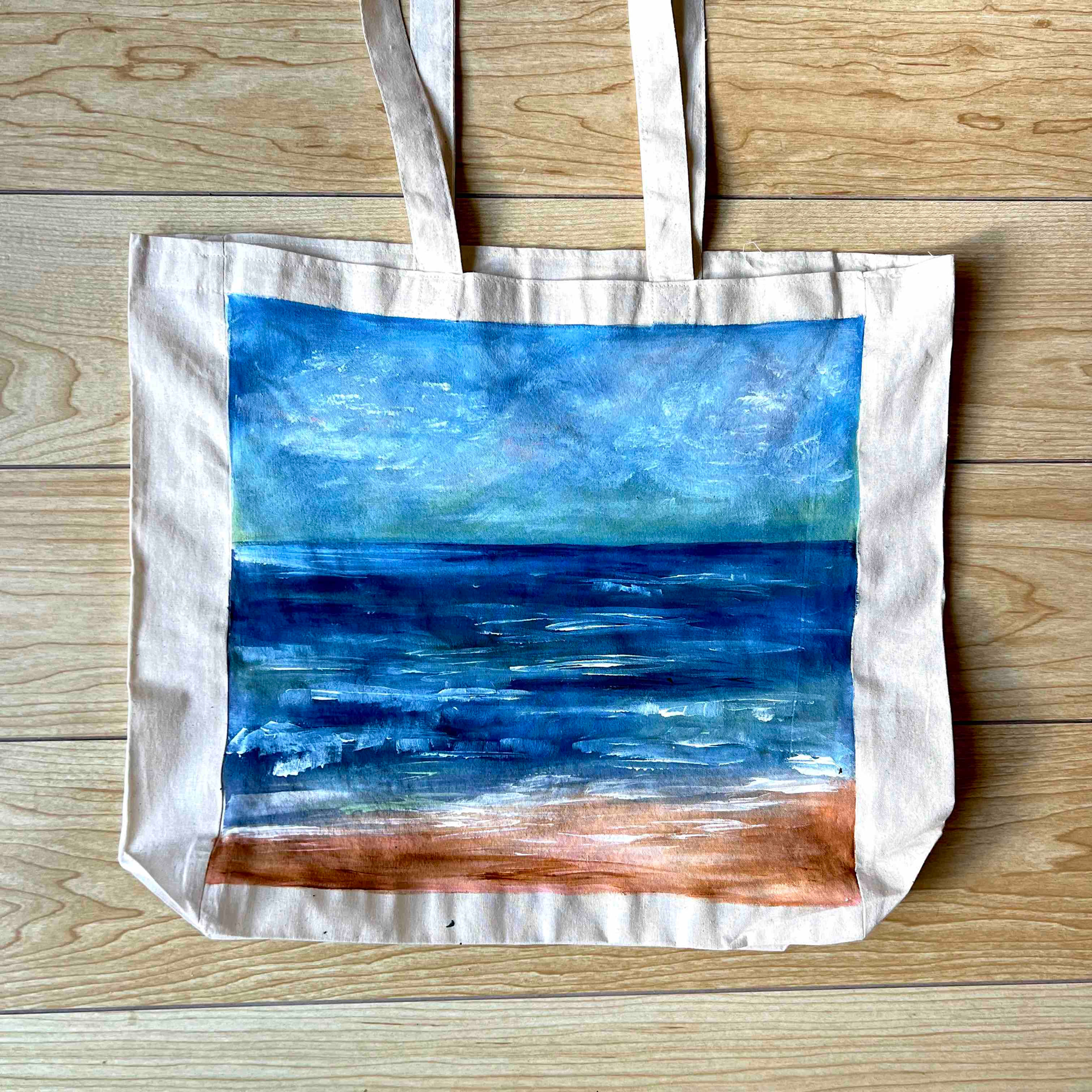 Hand-painted Bag 'Seaside'