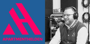 Porträt von Robert Lorenz‑Pedersen, verantwortlich für die Vermittlungsagentur bei den APARTMENTHELDEN, im Rahmen eines Interviewbeitrags.