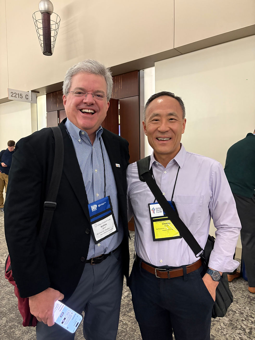 Andy Bunn (Executive Director, Hawai‘i Conference Foundation) and Charles Buck (CEO, United Church Funds)