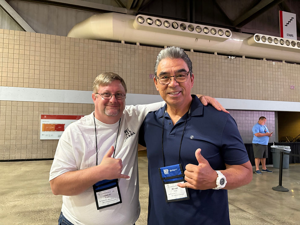 Jonathan Roach (HCUCC Associate Conference Minister) with Wendell Davis (AHEC Papa Makua)