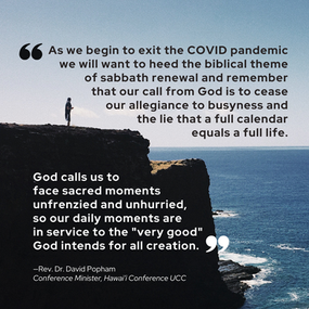 Conference Minister Reflects on Sacred Time