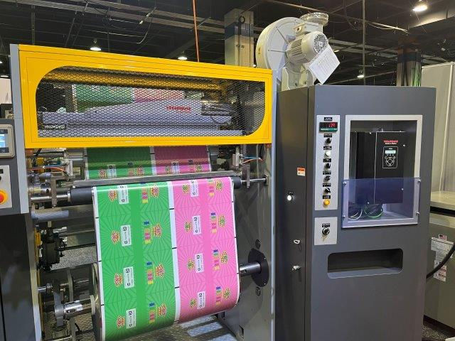 Vetaphone corona system on a Karlville machine at Labelexpo Americas 2024
