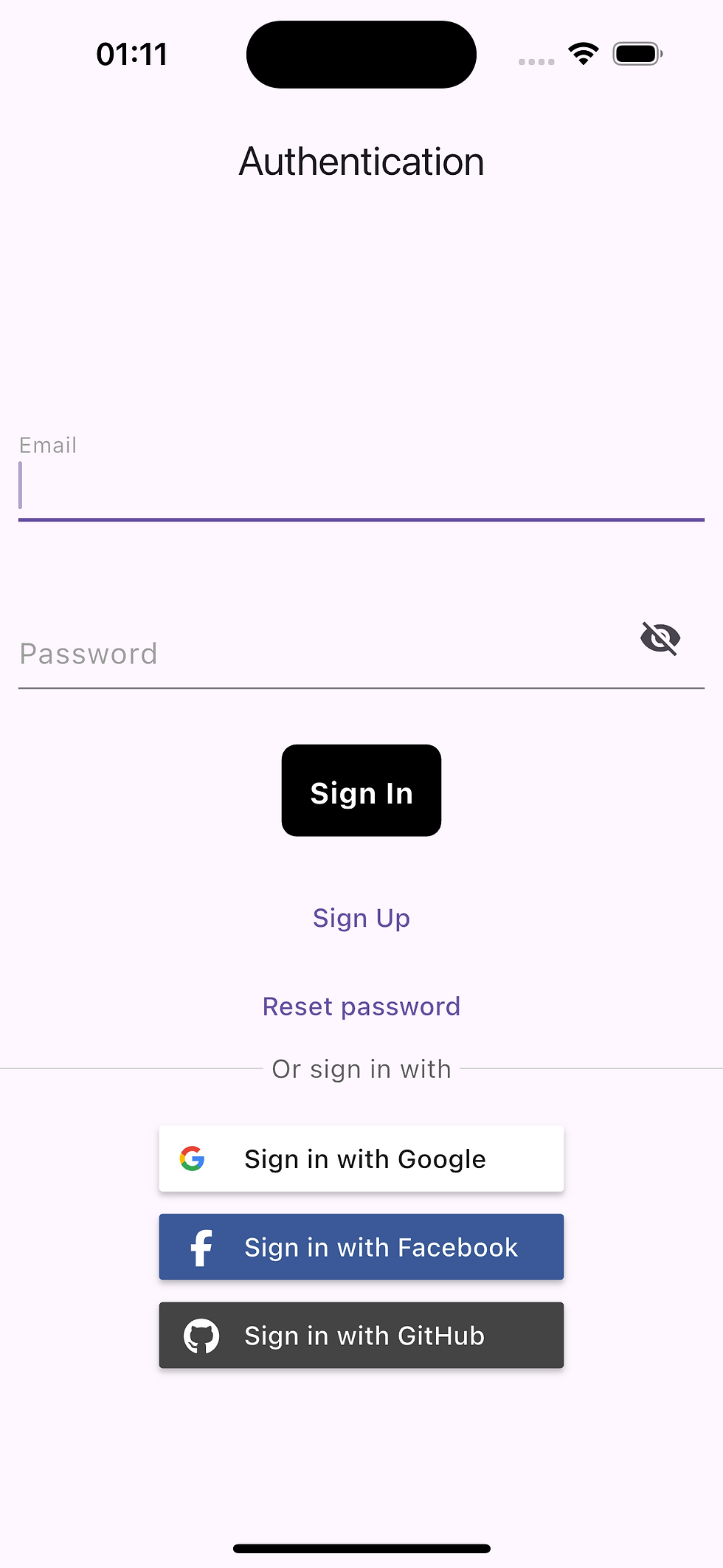 Completed Authentication screen