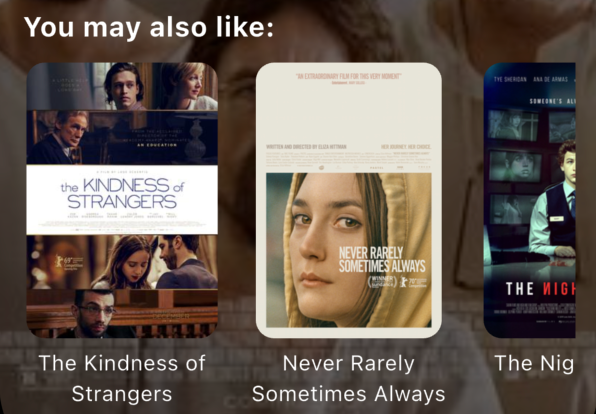 recommendations view