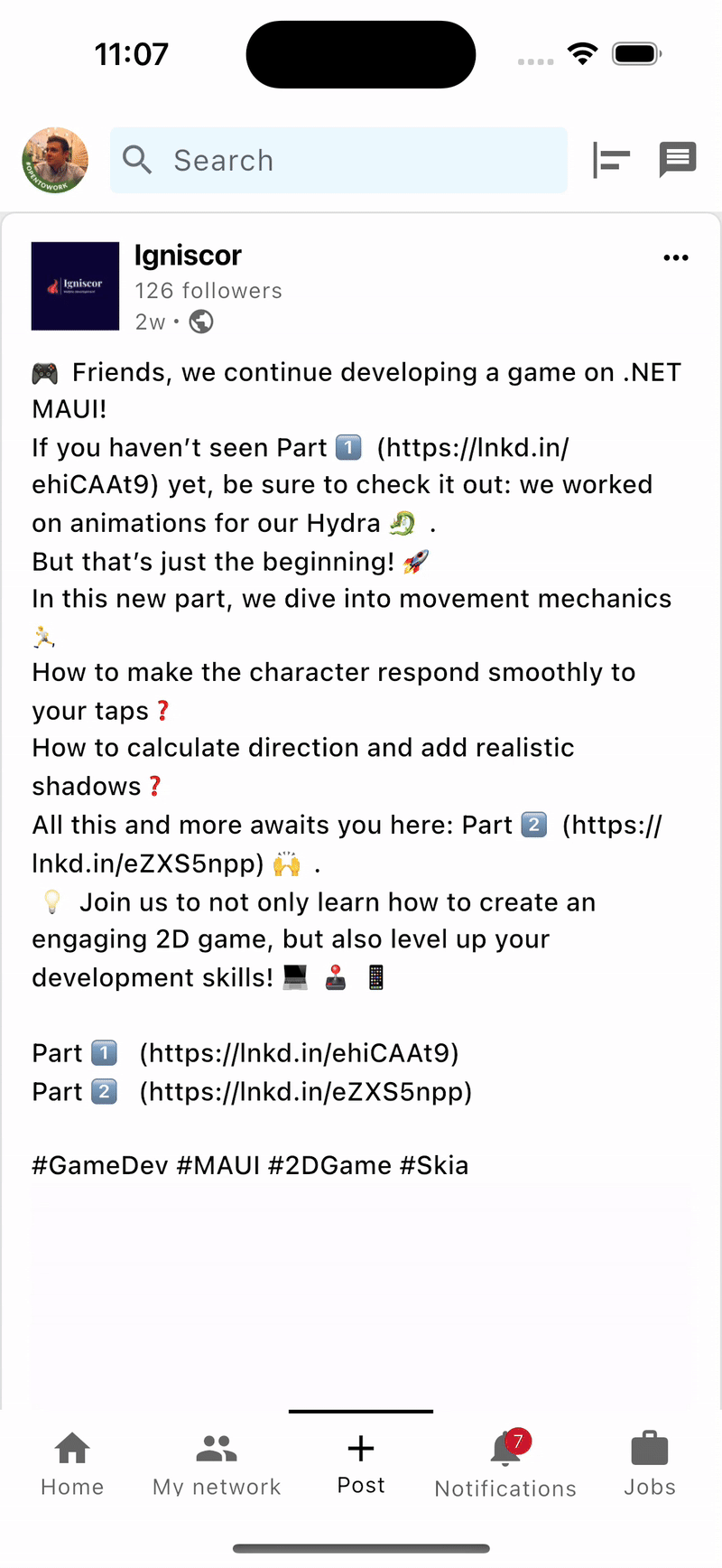 final application on mobile