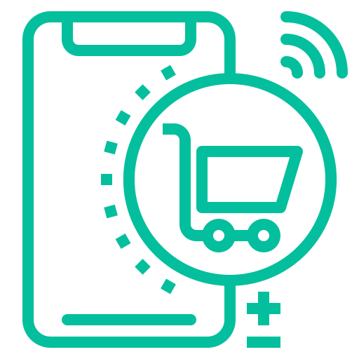 Mobile shopping icon