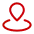Red location pin icon on a black background