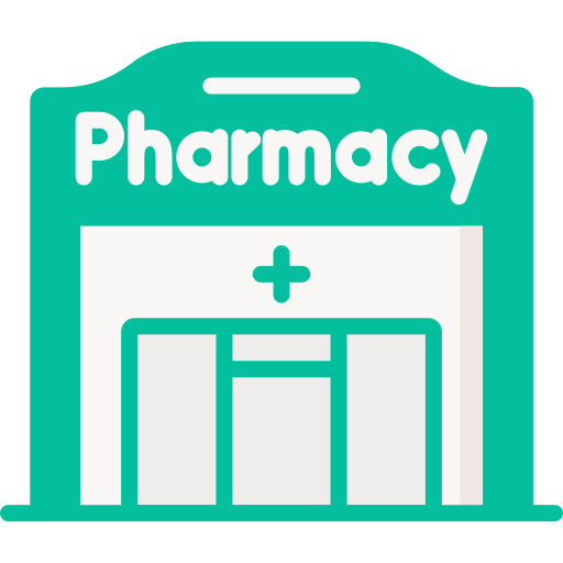 Pharmacy building icon