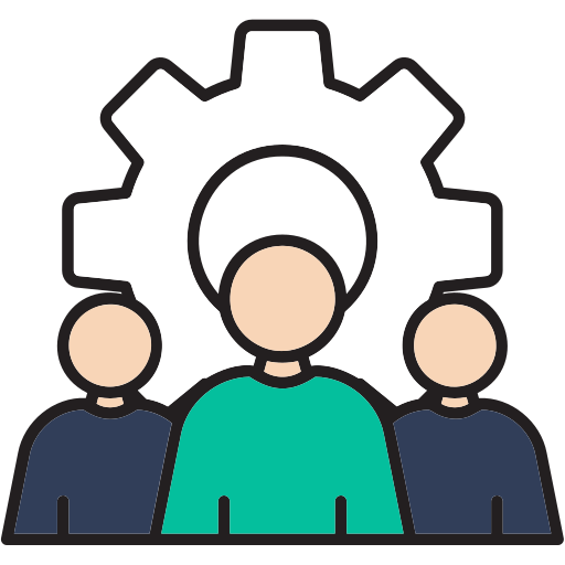 Team and gear icon